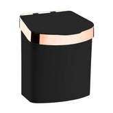 Lixeira Preta e Rose Gold 2,5 Litros - Ela Decora